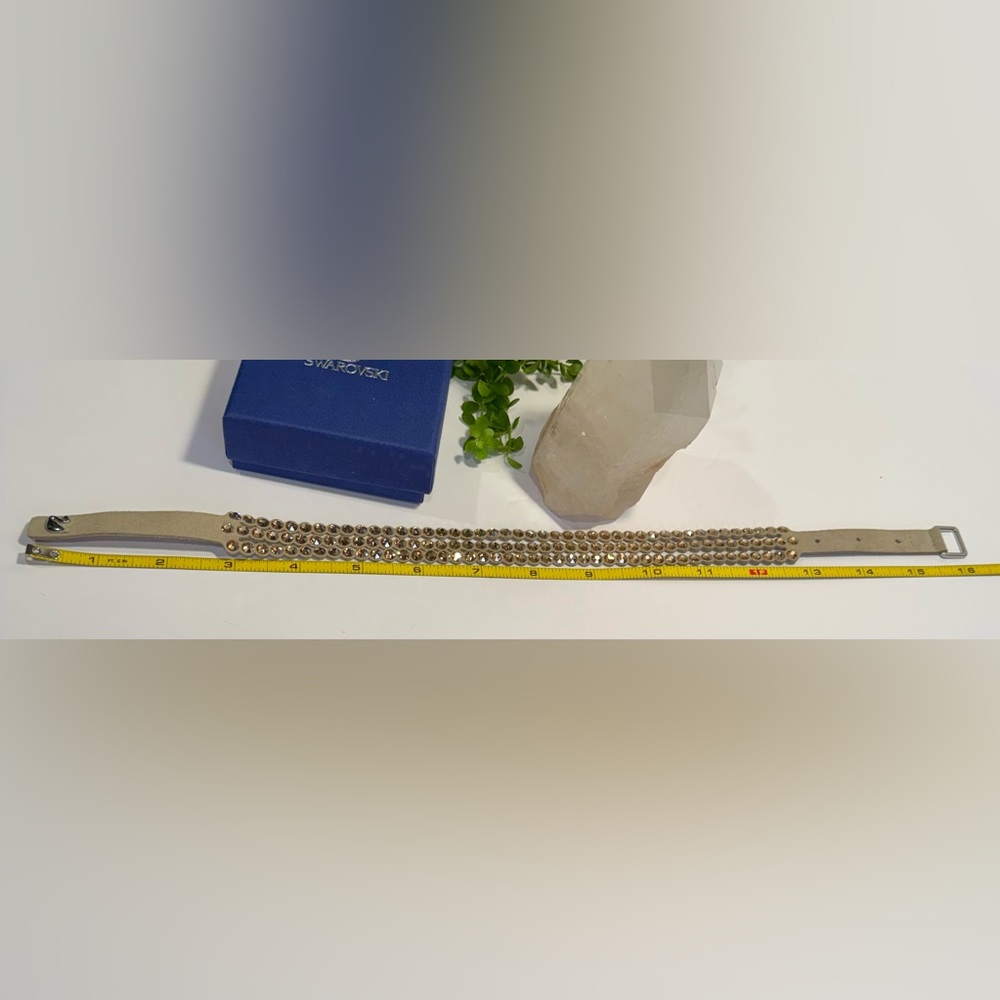 Swarovski Tan Power Slake Collection Double Wrap Crystal Bracelet NWOT - Picture 15 of 16